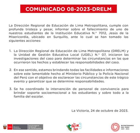 Surquillo Un Menor De 14 Años Falleció Luego De Sufrir Un Golpe En La