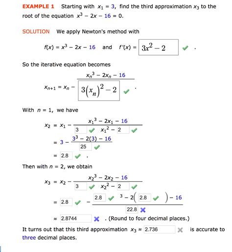 Solved Example 1 Starting With X1 3 Find The Third Approximation X3