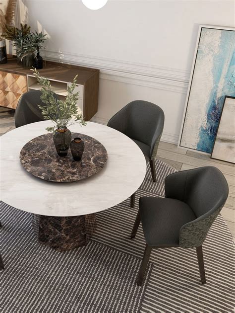 Mix Match Round Marble Dining Table Seater Crownlivin