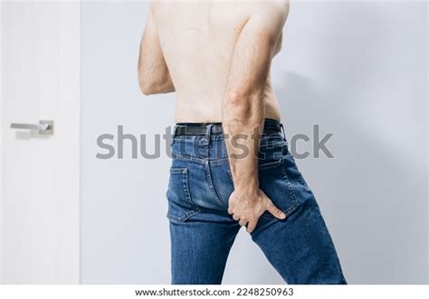 Man Naked Torso His Pants Buttocks Stock Photo 2248250963 Shutterstock