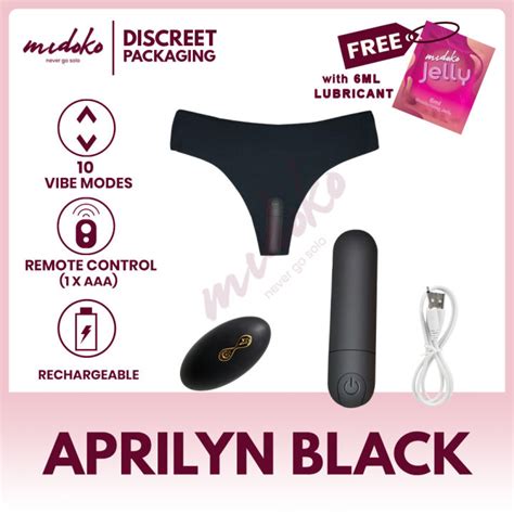 Midoko Vibrating Panties Bullet Vibrator W Underwear Wireless Remote Control Sex Toys Black