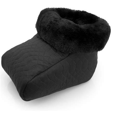 Footwarmer Foot Muff Sheepskin Black Uk Health And Personal Care