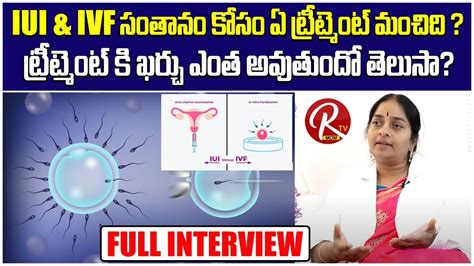 Dr Lakshmi Krishna Leela Senior Fertility And Ivf Specialist Full Interview Rtvmom Youtube