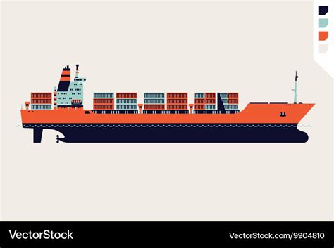 Container Ship Icon Royalty Free Vector Image VectorStock