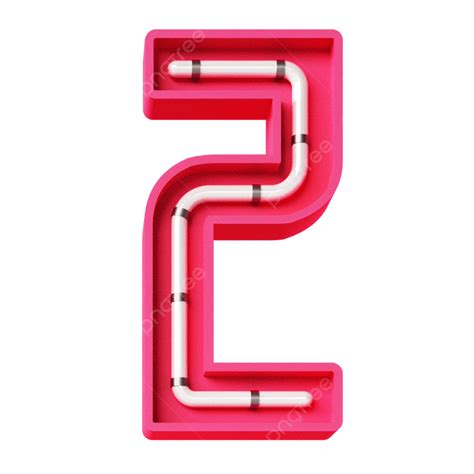 Lamp Art Cartoon Number 2, Advertising Word, Stereoscopic Number, Three ...