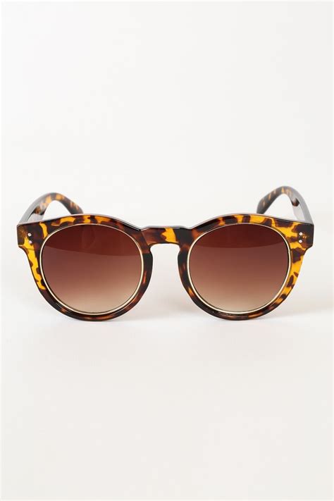 Luxe Sunnies Gold And Tortoise Sunglasses Round Sunglasses