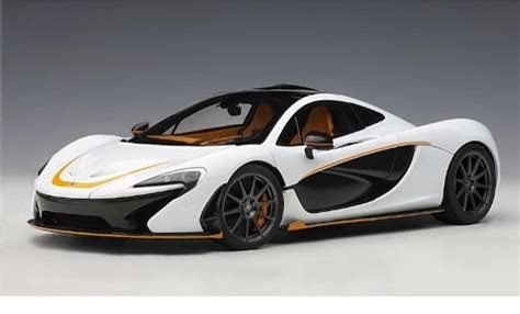 Diecast Model Cars Mclaren P1 118 Autoart Whiteorange 2013