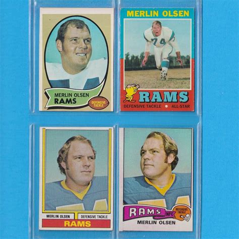 Merlin Olsen Topps Lot Cards Los Angeles Rams