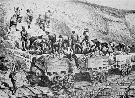 Railway Construction Historical Engraving Of 19th Century Workers