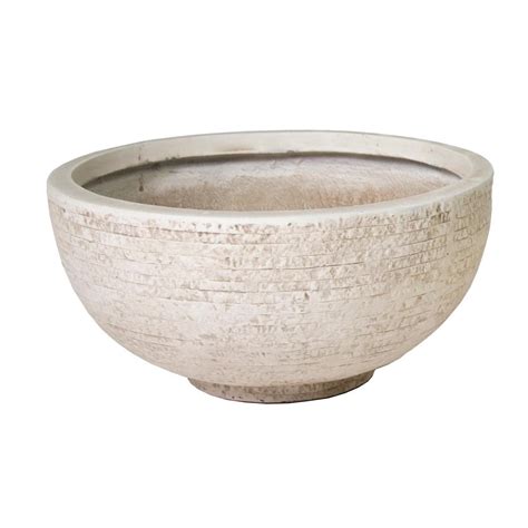 M Collections Low Bowl Clayfibre Pot Utah Medium Mitre