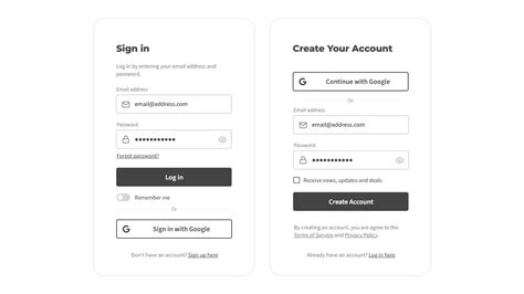 Sign In Sign Up Form Wireframe Template Moqups