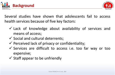 Adolescent Friendly Health Clinics Afhc Ppt