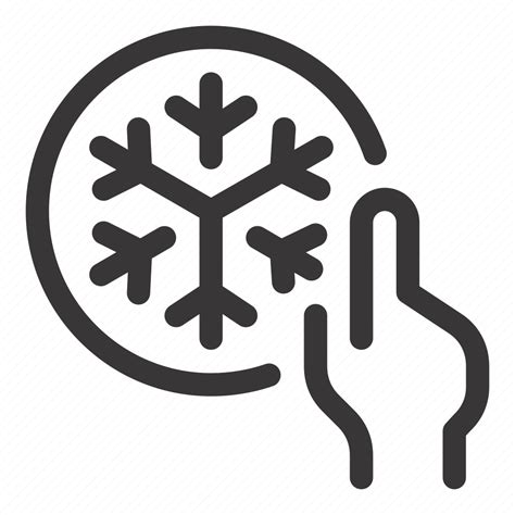 Snowflake Cold Freeze Snow Hand Finger Pick Icon Download On