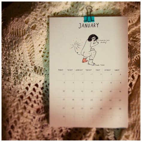 Feminist Calendar Minimalistic Etsy