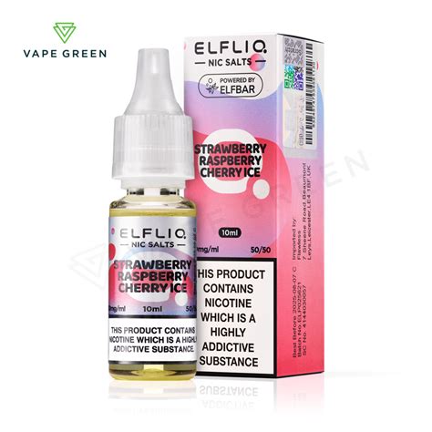 Strawberry Raspberry Cherry Ice Nic Salt E Liquid By Elf Bar Elfliq