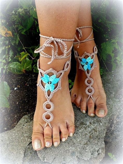 Crochet Barefoot Sandals Nude Shoes Foot Jewelry By Selanestore 14 00