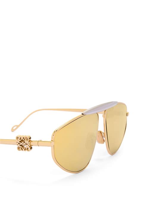 Loewe Spoiler New Aviator Sunglasses In Metal REVERSIBLE