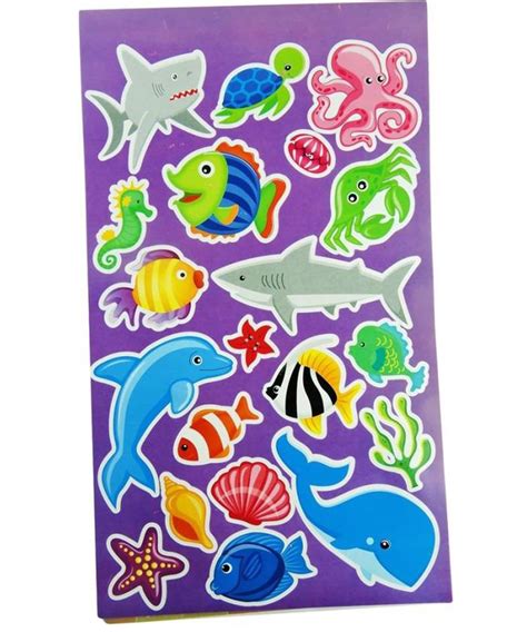 Ocean Theme Stickers Book Underwater Theme 70 Pieces Return T Wala