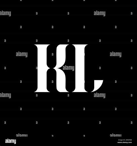 KL K L letter logo design. Initial letter KL uppercase monogram logo white color. KL logo, K L ...