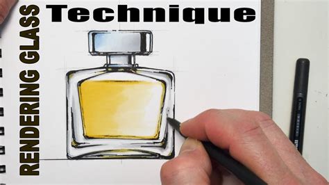 Drawing With Markers Glass Rendering Technique Excellent Tutorial Youtube