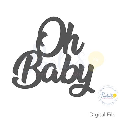 OH Boy Cake Topper SVG