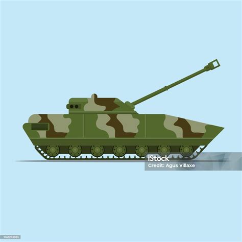 Ilustrasi Vektor Teknologi Mesin Perang Tank Militer Ilustrasi Vektor