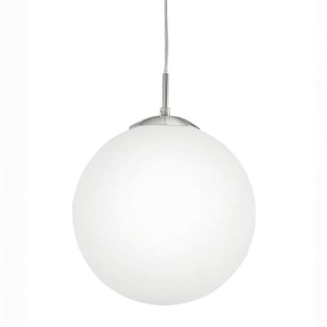 Rondo Large Opal White Glass Globe Pendant Light