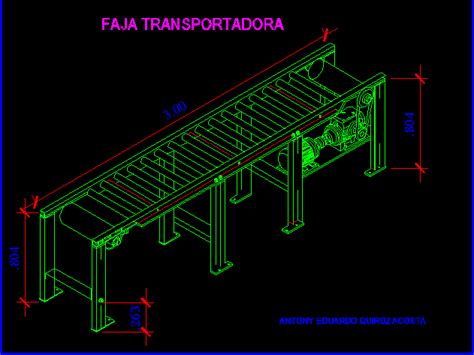 Esteira Transportadora Em AutoCAD Biblioteca CAD