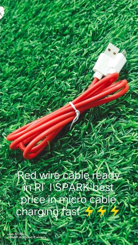 Red Wire Cable, USB B, Wire Size: 1m at Rs 35/piece in New Delhi | ID: 25861075748