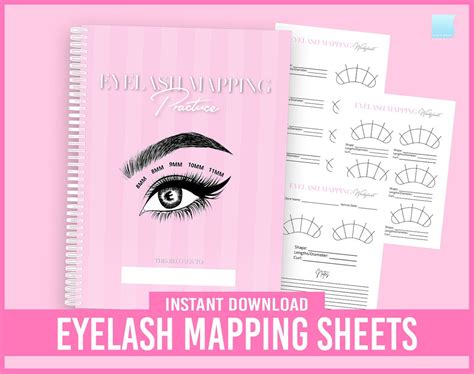 Lash Map Practice Sheets Eyelash Mapping Sheets Eyelash Styling Lash Maps Eyelash Extensions