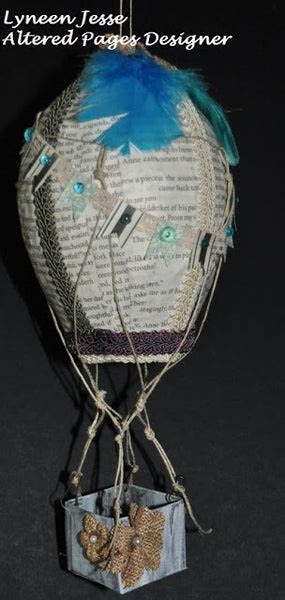 Rigid Wrap Vintage Hot Air Balloon By Lyneen Jesse Of Altered Pages