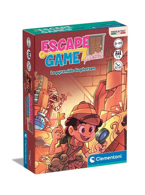 Jeu De Cartes Clementoni Escape Game Pocket La Pyramide Du Pharaon