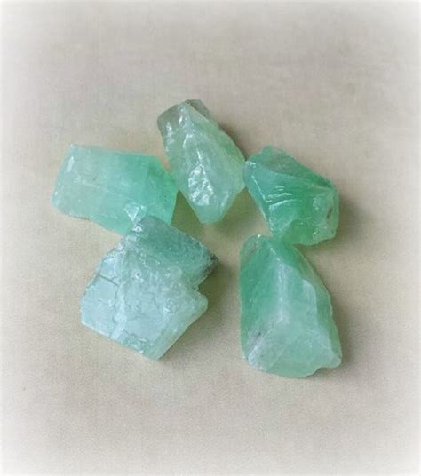 Green Calcite Chunks Tumbled Stones Healing Crystals Etsy