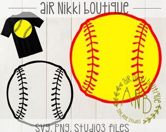 Softball Outline Svg - Etsy