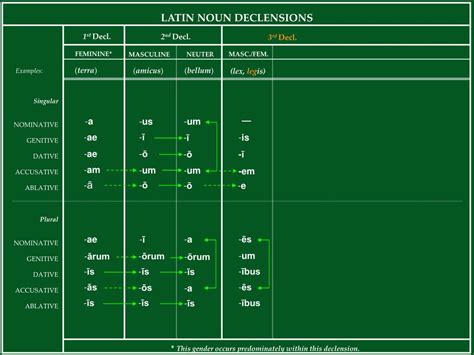 Ppt Latin Noun Declensions Powerpoint Presentation Free Download Id 1182328