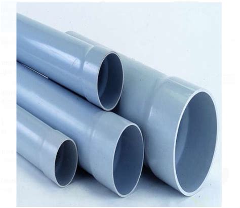 Grey Plain Pvc Swr Pipe With 8 Inch Diameter And 6 Meter Length