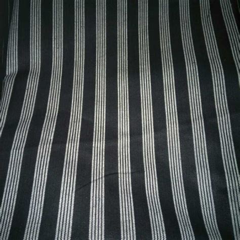 Jual Bahan Kain Tenun Lurik Hitam Salur Abu Adat Jogja Solo Di Seller