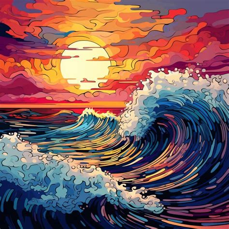 Premium Ai Image Waves Of Whimsy