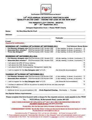 Fillable Online Atrialfibrillation Org Delegate Registration Form V