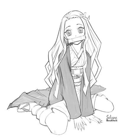 Nezuko sketch : r/Nezuko