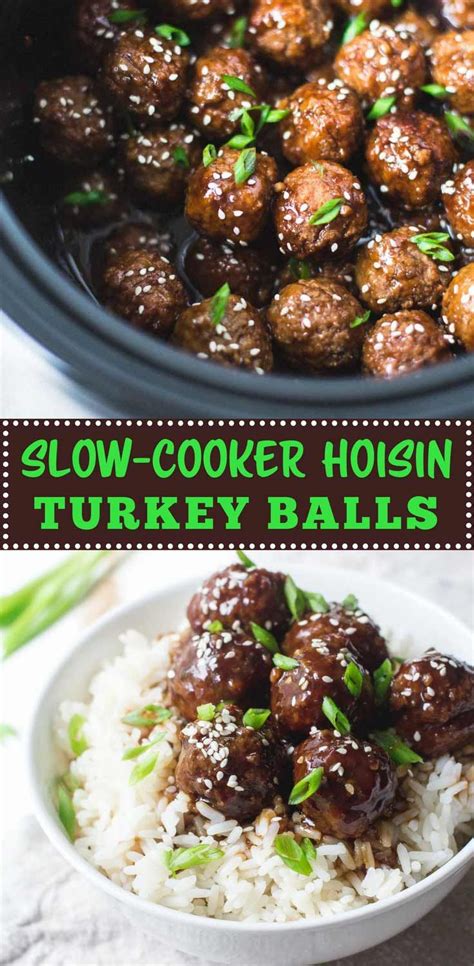 Slow Cooker Hoisin Turkey Meatballs Sweet And Savory These Meatballs