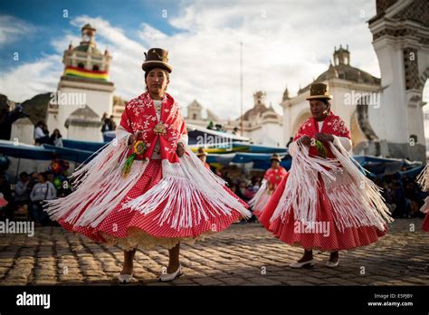 Dancers in traditional costume, Fiesta de la Virgen de la Candelaria ...