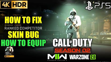 How To Fix Ranked Competitor Skin Bug Mw How To Equip Ranked