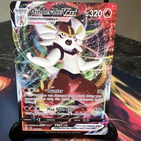 Pokémon TCG Cinderace VMAX Shining Fates 019 072 Holo Ultra Rare eBay