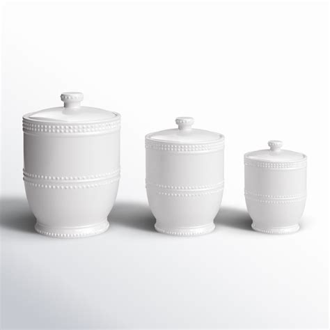 Birch Lane Deckard Ceramic Porcelain Canister Set Of 3 Reviews