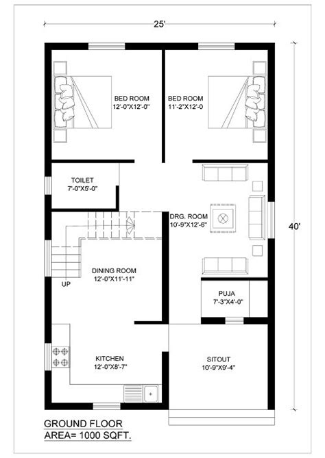 25 X 40 House Plan Ideas Indian Floor Plans