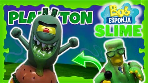 Plankton Slimeez Figura Con Slime De Bob Esponja Alpha Group