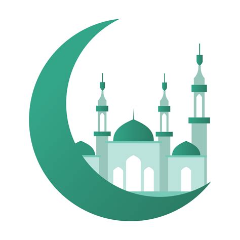 Islamic Mosque With Eclipse Moon Vector Design Perfect For Ramadan Or