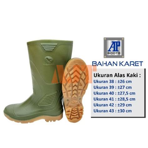 Jual Sepatu Boot Ap Terra Eco Eco Hijau Karet Tinggi Panjang