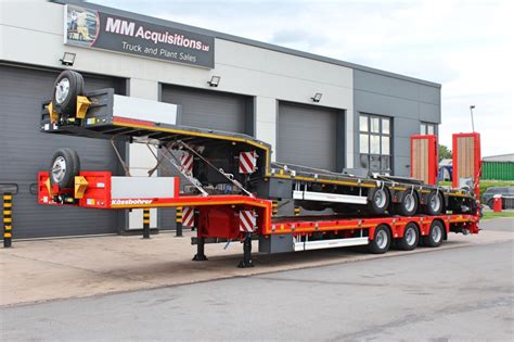 KASSBOHRER 3 AXLE EXTENDABLE REAR STEER LOW LOADER TRAILER For Sale M